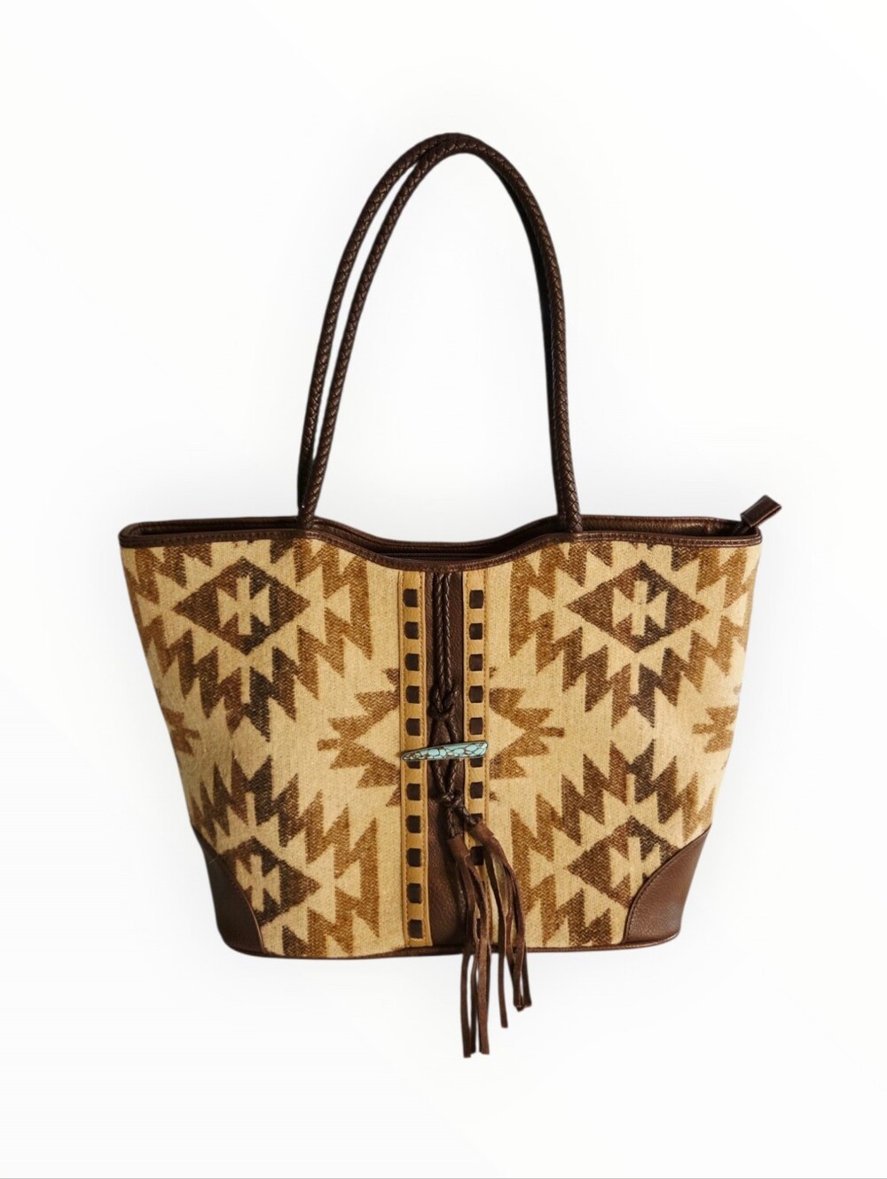 Juatin Boots Southwestern Wool Fabric Tote Bag